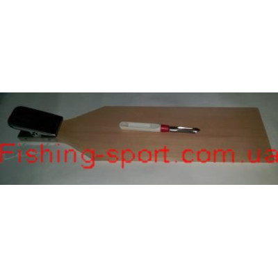 Доска для разделки рыбы 55см Бук +рыбочистка(323420)