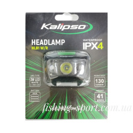 Налобный фонарик  Kalipso HLB1 W/R  +2 Red Led (324187)