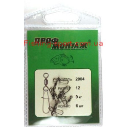 Застежка с вертлюгом Проф монтаж №12 9кг 6шт (321194) Застежка с вертлюгом Проф монтаж №12 9кг 6шт (321194)