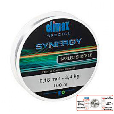 Леска Climax Synergy Fluoro Carbon Coated 100м.