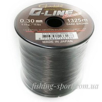 Леска Gamakatsu G-Line Element Dark Brown 