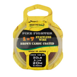 Поводочный материал SPRO 1x7 Brown Coated Wire 20м. (462210002-0)