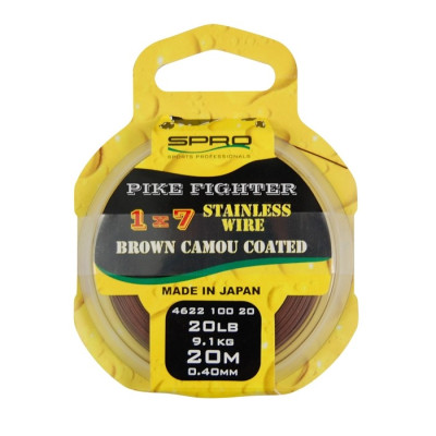 Поводочный материал SPRO 1x7 Brown Coated Wire 20м. (462210002-0)