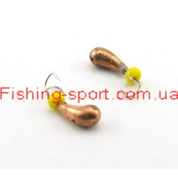 Мормышка вольфрамовая Stream Чесночинка-коза с отв. (K1530-Cu)