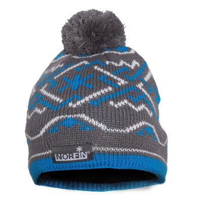 Шапка вязанная NORFIN NORWAY WOMEN Gray/blue (305755-0)