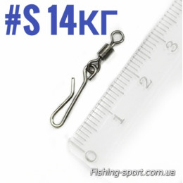 Вертлюг с застежкой Spro Rollling Wartel with Hanging Snap S  14кг 12 штук(4541006)