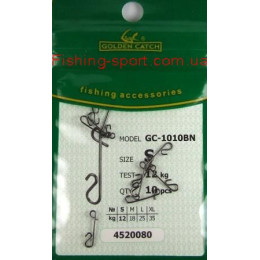 Безузловая застёжка Golden Catch 1010BN  S 12кг. 10шт. (321247)