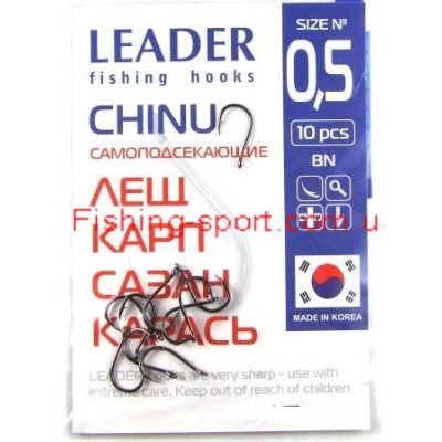 Крючок Leader Chinu самоподсекающий 0.5 с колечком 10шт(321344) Крючок Leader Chinu самоподсекающий 0.5 с колечком 10шт(321344)