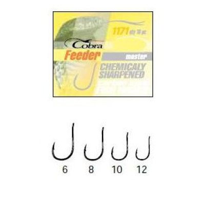 Крючок Cobra 1171 Feeder Master 010 NSB с колечком 10шт(321298)