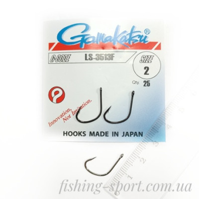 Крючок Gamakatsu LS-3513F Ring Eye Serie №2 25шт (14659000200) Крючок Gamakatsu LS-3513F Ring Eye Serie №2 25шт (14659000200)