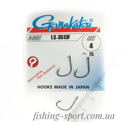 Крючок Gamakatsu LS-3513F Ring Eye Serie №4 25шт (14659000400) Крючок Gamakatsu LS-3513F Ring Eye Serie №4 25шт (14659000400)