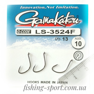 Крючок Gamakatsu LS-3524F 010 Ring Eye Serie 13шт(147933010)