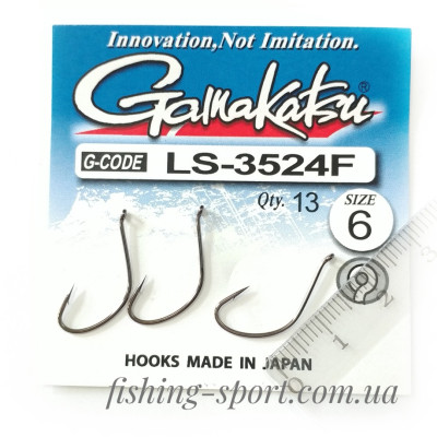 Крючок Gamakatsu LS-3524F 006 Ring Eye Serie 13шт(147933006)