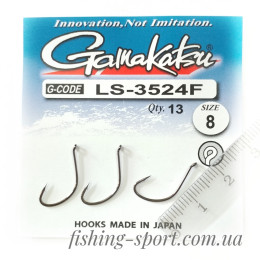 Крючок Gamakatsu LS-3524F 008 Ring Eye Serie 13шт(147933008) Крючок Gamakatsu LS-3524F 008 Ring Eye Serie 13шт(147933008)