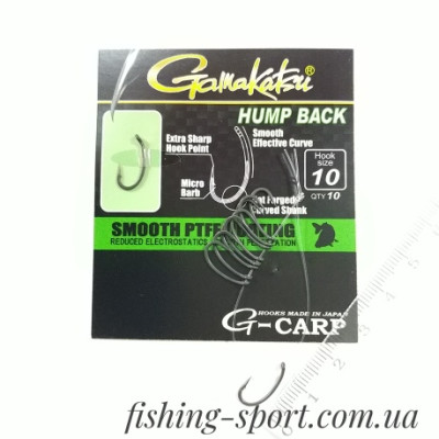 Крючок Gamakatsu G-Carp Hump Back №10 10 шт тефлон (18503001000)