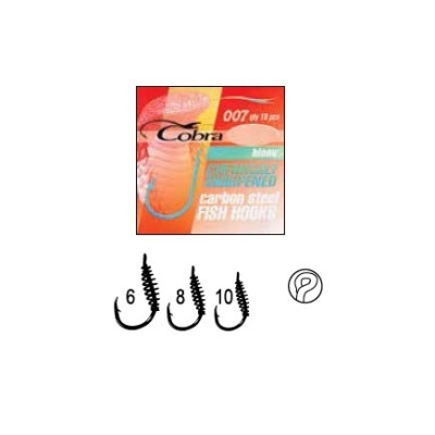 Крючок Cobra 008 Pasteholder 010NSB с колечком 10шт(321297)