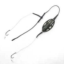 Снасть Метод Проф монтаж 40 грамм 2 крючка треугольная (323487)