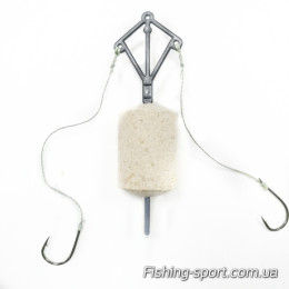 Снасть на толстолобика Techno рамка 2 крючка  + планктон оригинал(323822)