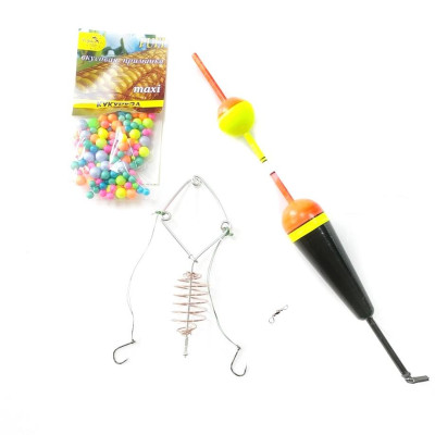 Снасть на толстолобика круглый+прямой поплавок 2 крючка (323824) Снасть на толстолобика круглый+прямой поплавок 2 крючка (323824)