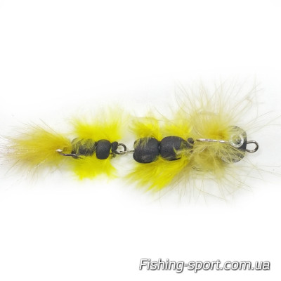 Джиг-приманка Судак-Мандула hairy желтая с глазами (323715) Джиг-приманка Судак-Мандула hairy желтая с глазами (323715)