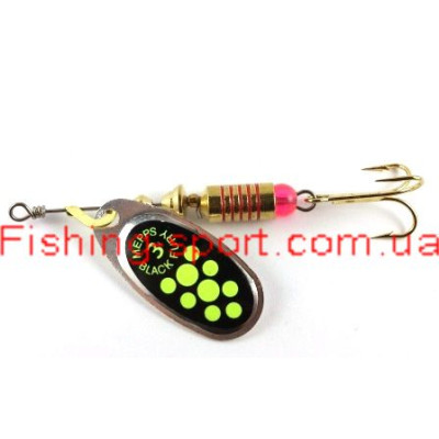 Блесна Mepps Black Fury Silver Ch. dots №2 4,5гр. (11100249) Блесна Mepps Black Fury Silver Ch. dots №2 4,5гр. (11100249)