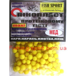Пенопласт в протеиновом тесте Fish Sport  Мед макси 4-7мм (323305)