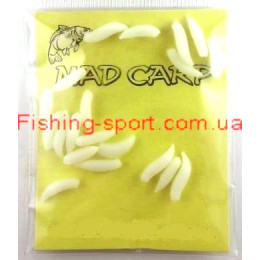 Опарыш искусственный Mad carp плавающий белый фосфор 20шт. (322364)