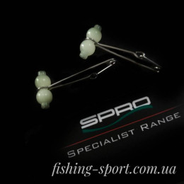 Отвод боковой Spro двойная бусина фосфор  3см. 1шт. (4567003)