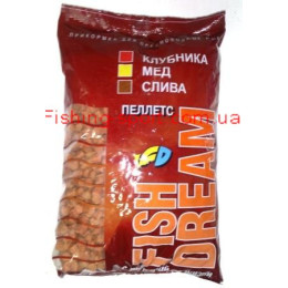 Прикормка пеллетс  Fish Dream "Клубника"8мм 0,8кг. (321306)