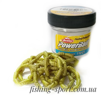 Опарыш искусственный Berkley Power Maggot желтый 110 шт (1079209)