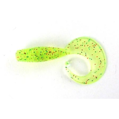 Виброхвост Lucky John J.I.B. tail 1.5" Chartreuse Red 2шт(140121-s15)