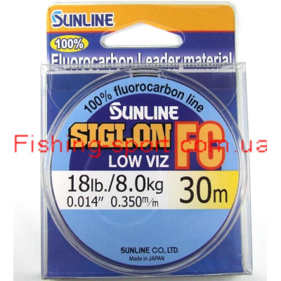 Леска флюорокарбоновая Sunline Siglon FC 100% 30м 0.35мм 8кг (312464)