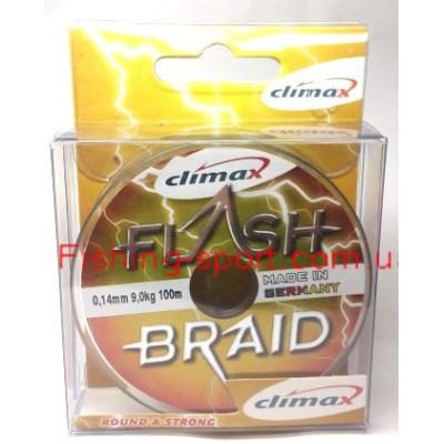 Шнур Climax Flash Braid зеленый 100м. коробка (2456-0)
