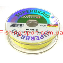 Шнур Climax Superbraid ROUND  100М желтый (22068-00)