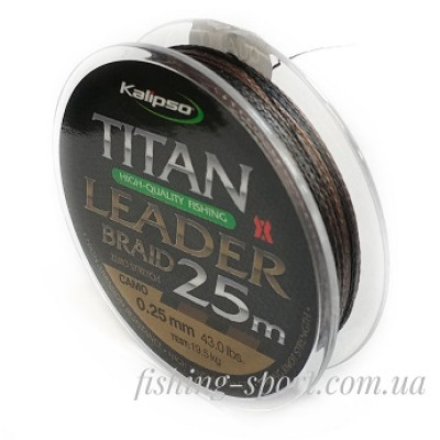 Шнур поводковый  Kalipso Titan 25м camou (324196)