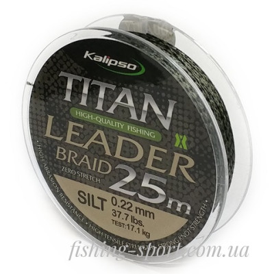 Шнур поводковый  Kalipso Titan 25м зеленый камуфляж  (324197)