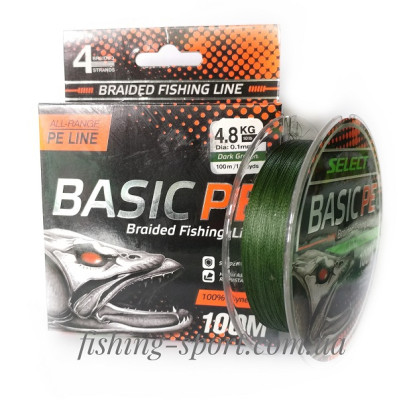 Шнур Select Basic PE 100м зеленый  (324190)