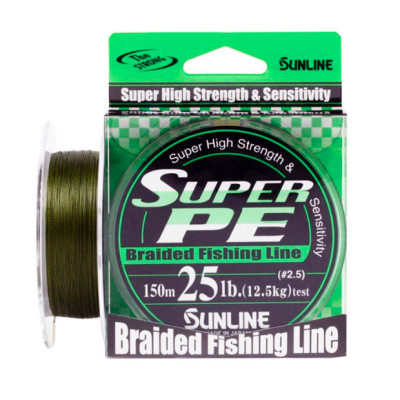 Шнур Sunline Super PE 150m Green Шнур Sunline Super PE 150m Green