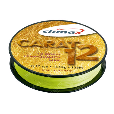 Шнур Climax Carat 12 Fluo-Yellow 0.13мм 135 м Шнур Climax Carat 12 Fluo-Yellow 0.13мм 135 м