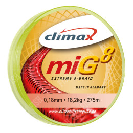 Шнур Climax Mig Extreme 8 Braid Fluo-Yellow 135 м ярко-желтый