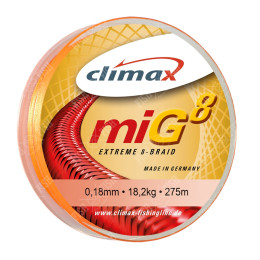 Шнур Climax Mig Extreme 8 Braid Fluo-Orange 135 м