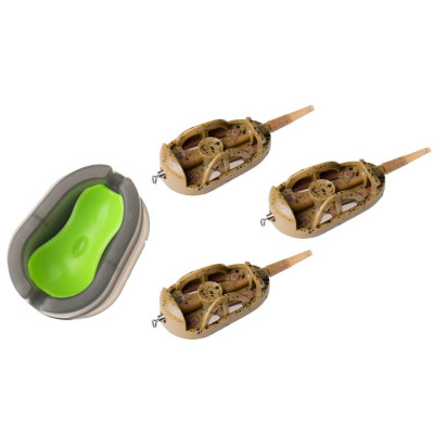 Фидерный набор Fishing ROI (3 кормушки+прессформа) 60g+60g+70g