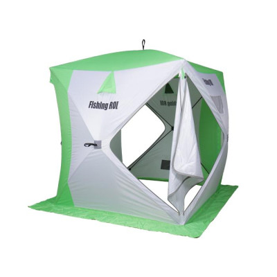 Палатка для зимней рыбалки "Fishing ROI" Cyclone Куб (180*180*205см) white-green Палатка для зимней рыбалки "Fishing ROI" Cyclone Куб (180*180*205см) white-green