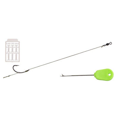 Комплект поводков Fishing ROI с иголкой и стопорами hook 8245 №6 15lb Комплект поводков Fishing ROI с иголкой и стопорами hook 8245 №6 15lb