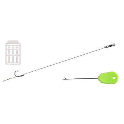 Комплект поводков Fishing ROI с иголкой и стопорами hook 8340 №2 25lb
