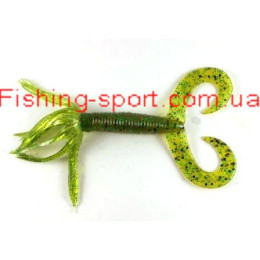 Силикон  Yum Gonzo Grub 4" цвет Pumpkin Pepper green YGG-411  1шт(321368)