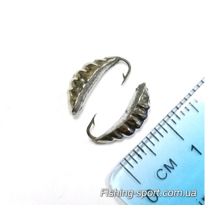 Мормышка свинцовая Полумесяц-опарыш серебро  0.65 гр (323637)