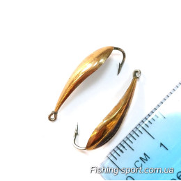 Блесна вертикальная самодельная 1.4 гр золото (323627)