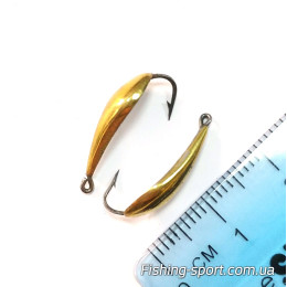 Блесна вертикальная самодельная 1 гр золото (323630)