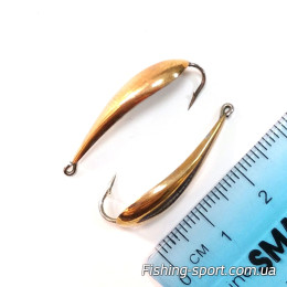 Блесна вертикальная самодельная 3.3 гр золото (323629)